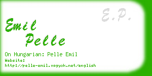 emil pelle business card